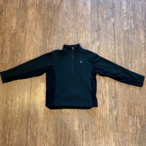 Large Black Spyder Heavy Quarter Zip Jacket